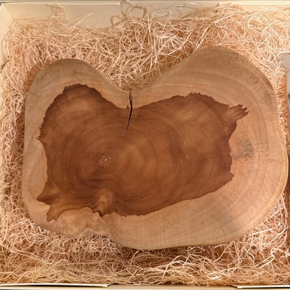 Rustic Live Edge Wood Cheese Board & Knife Set EUC - Picture 2 of 7